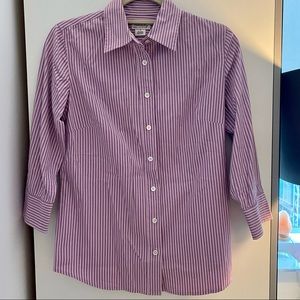 J.Crew Stretch Striped button up shirt 3/4 sleeves